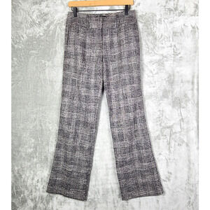 NWT 7th Avenue NY&C Career Pants Black Gray Plaid Corpcore Academia Size 2